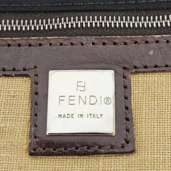 Fendi Vintage Zucca Tote Bag In Black Nylon And Leather Monogram - Picture 13 of 16